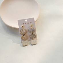 1 Pair Halloween Western Style Hip Hop Polka Dot Pumpkin Acrylic Pendant Earrings, Women's Party Celebration Festival Gift