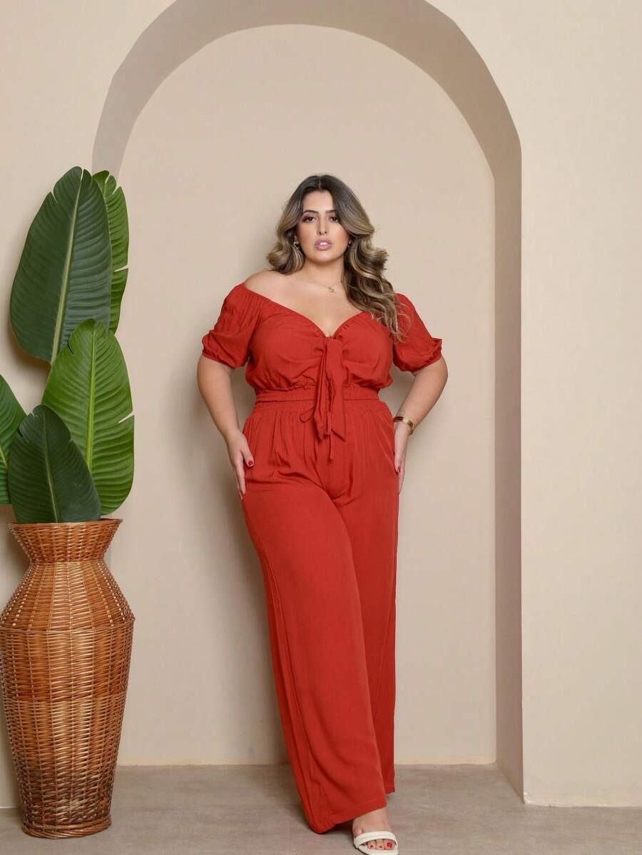Plus Size Cropped And Pantaloon Set For Women - 瓦 - 查看 1