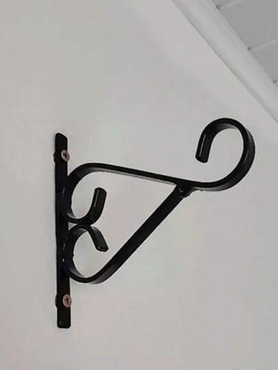 1 Peça Suporte de Parede de Ferro Para Gancho de Planta Para Jardim Ao Ar Livre, Adequado Para Pendurar Plantas, Vasos de Flores, Luzes Noturnas e Sinos