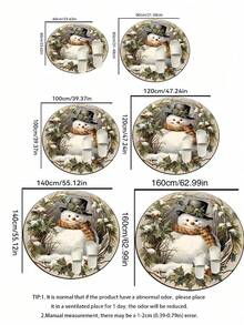 1pc Christmas Snowman Velvet Carpet, Living Room Carpet, Dining Room Carpet, Study Carpet, Computer Room Carpet, Bedroom Carpet, All Season Carpet, New Design This Year, Machine Washable, Made Of Velvet Material, Skin-Friendly And Soft, Suitable For Halloween, Gift, Celebration, Party, Trick Or Treat, Halloween Decoration, Personalized Home Decor, Fashionable Home