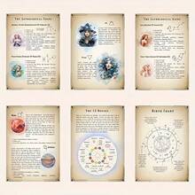 Retro Astrology Spiral Binding - Includes Constellations, Planet Symbols, Birthday Wheel - Antique Celestial Chart, Astrology Symbols, Spiral Binding For Easy Navigation - Suitable For Beginners And Experts In Astrology, Mysterious Library Collection - Mysticism, Astronomy, Astrology Practice, Exquisite Illustrations, Detailed Analysis, Planet Guide, Spiritual Explorer
