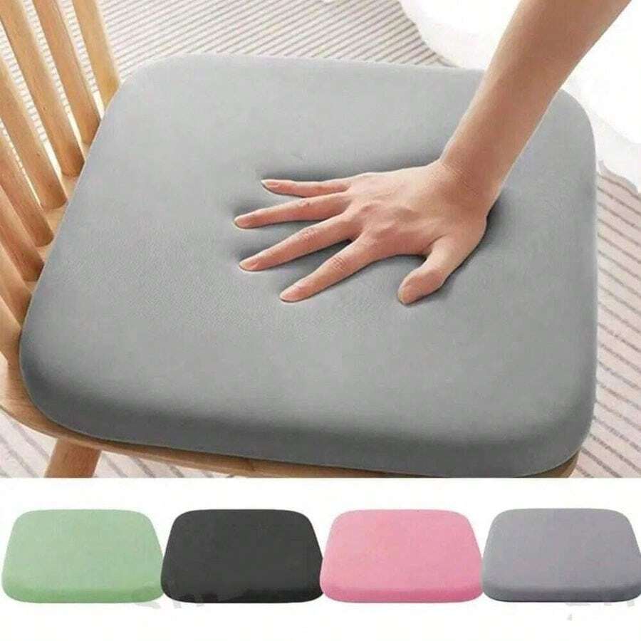 4厘米厚记忆海绵座垫，超柔软办公椅垫，回弹透气汽车座垫，缓解长时间坐着引起的腰痛椅垫椅枕靠垫游戏椅