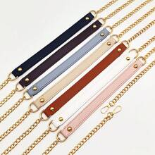 1 dây đeo vai thay thế 115cm, tay cầm bằng da PU thời trang với dây xích kim loại, phụ kiện túi đeo chéo - Nhiều màu - Xem 3