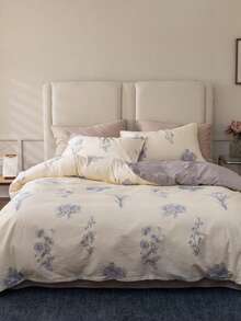 3pcs Vintage Floral Duvet Cover Set, Breathable All Season, 2 Pillowcases + 1 Duvet Cover (No Bed Sheet) - Multicolor - View 4