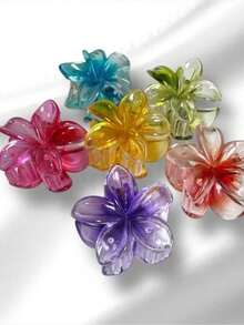 1/3/6/12 Kit Summer Flower Clip Large Hair Clips Beach Holiday Flower Barrettes - 彩色 - 查看 4