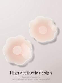 Cubrepezones de silicona, pétalos de silicona finos, invisibles y transpirables para el pecho de mujeres, pastillas antideslizantes para vestidos sin espalda y sin tirantes