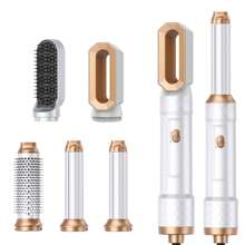 Conjunto de Ferramentas de Styling de Cabelo 5-em-1: Secador de Cabelo Iônico, Escova de Cabelo, Modelador de Volume, Sem Danos por Calor, Ferro de Enrolar Automático, Ferramentas de Styling Poderosas para Secagem e Modelagem Rápidas, Ótimo Presente para Feriados