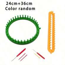 1set/2/4sets Handmade Knitting Kit, Knitting Machine DIY Knitting Craft Tools For Blanket, Scarf, Hat, Shawl, Knitting Needles & Crochet Hook, DIY Scarf, Sweater, Blanket Knitting Machine Board Set, Beginner DIY Knitting Kit (Random Color, Random Accessory Quantity) - Multicolor - View 14