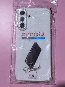1pc Transparent Four-Corner Anti-Drop Case, Compatible With Samsung Series, Samsung Phone Transparent Four-Corner Anti-Drop Case, Phone Case, Protective Cover, Phone Shell, Phone Sleeve, Anti-Drop Phone Case, Transparent Phone Case, Minimalist Phone Case, Solid Color Phone Case, Transparent Phone Case, TPU Phone Case Anti-Drop (Military-Grade Anti-Drop)