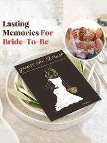 Set de juego de 30 piezas para la futura novia - Juego de dibujo de vestidos de novia DIY, incluye 20 tarjetas y 10 lápices blancos, 10 tarjetas y 1 lápiz blanco, apto para despedida de soltera, fiesta de boda, cumpleaños, aniversario, etc. - Multicolor - Ver 6