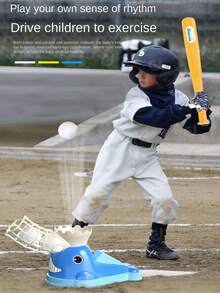 Children's Fun Baseball Launch Toy Set, Telescopic Baseball Stick, Automatic Shooting Baseball, Indoor/Outdoor Sports Toys For Boys And Girls