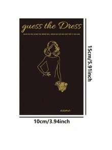 Set de juego de 30 piezas para la futura novia - Juego de dibujo de vestidos de novia DIY, incluye 20 tarjetas y 10 lápices blancos, 10 tarjetas y 1 lápiz blanco, apto para despedida de soltera, fiesta de boda, cumpleaños, aniversario, etc. - Multicolor - Ver 4