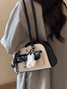 面包狗冷萃咖啡枕头包 高端感单肩包 女士波士顿包 - 米色 - 查看 3