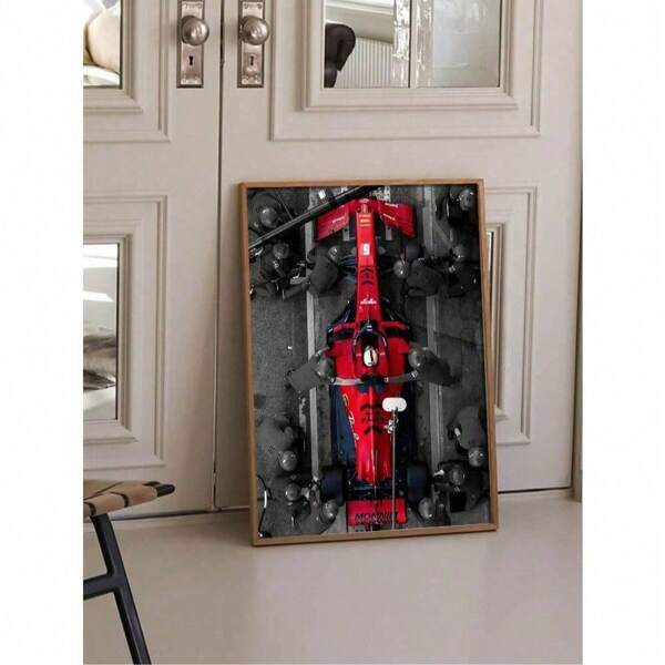 1 Stück rahmenloses Leinwand-Poster, moderne Kunst Formel Rennen Wandbild, geeignet für Schlafzimmer, Wohnzimmer, Flur, Wanddekoration, Winterdekoration, Raumdekoration