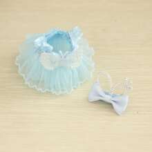 1pc Dress Only (No Doll), Suitable For 17cm Generation 1/2/3 Dolls, Blue Tulle Skirt - Multicolor - View 13