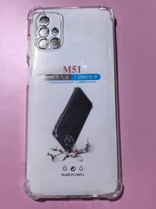 1pc Transparent Four-Corner Anti-Drop Case, Compatible With Samsung Series, Samsung Phone Transparent Four-Corner Anti-Drop Case, Phone Case, Protective Cover, Phone Shell, Phone Sleeve, Anti-Drop Phone Case, Transparent Phone Case, Minimalist Phone Case, Solid Color Phone Case, Transparent Phone Case, TPU Phone Case Anti-Drop (Military-Grade Anti-Drop)