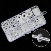 250/350/500 件白色尼龙扁环密封套件，防松脱塑料垫，适用于维修水龙头和水管家具 - 彩色 - 查看 9