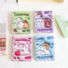 1pc/4pcs Cartoon Capybara Inflatable Notebook, Student Thick Line Diary, Portable Mini Pocket Notebook, A7 Convenient Notebook, Dolphin Stationery, Student Supplies, Birthday Party Gift (Random Color & Pattern) - Multicolor - View 3