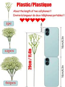 40pcs/20pcs Artificial Flowers Baby Breath Flower Fake Gypsophila, Roose Gypsophila Artificial Flowers Gypsophila Plants Gypsophila Flowers Gypsophila Artificial Bouquet Gypsophila Artificial Flowers For Wedding Bridal Bouquets Home Crafts Decoration, For Wedding Party Home Decoration Floral Bouquets DIY Accessories, Valentine Day, Gift Gifts Birthday Graduation- Plastic Flowers!!