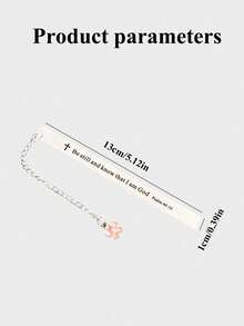 1pc Be Still & Know I Am God Psalm 46:10 Engraved Stainless Steel Bookmark - Floral Charm Christian Gift For Women Men, Bible Study, Prayer Journal - Inspirational Faith-Based Accessories - Multicolor - View 2