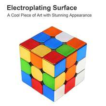3x3 Speed Cube, Mirror Surface Magic Cube, Original Stickerless Magic Cube, A Shiny Puzzle Game And A Brain Teasers Toy