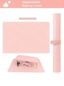 1pc Oversized Manicure Table Mat & Mouse Pad Set, PU & Washable Foldable Nail Polish Holder Wrist Rest Cushion, Suitable For Manicure , Nail Care, Nail Salon Tools, Soft Microfiber Leather Manicure Pad, Nail Desk Mat, Folding Nail Holder Pad, Suitable For Women And Girls Makeup Tools, Weddings, Parties, Birthdays, Ladies Gifts, Best Friends, Teachers, New Year, Gifts, Christmas, Halloween