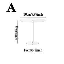 Transparent Acrylic Cake Stand, Round Cupcake Holder, Pizza Rack, Dessert Display Platter, Suitable For Valentine's Day, Wedding, Birthday, Tea Party, Events - Transparent - View 13