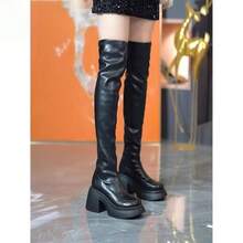 Women Over-The-Knee Boots - Beige Upgraded Version - View 4