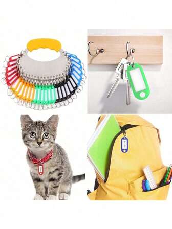 30 Stück bunte Schlüsselanhänger, Türschloss-Tags, beschreibbare Sortier-Tags, Markier-Tags, nummerierte Sortier-Tags, Schlüsselanhänger-Zubehör, zum Markieren und Sortieren, Lagerung und Organisation, geeignet für Zuhause, Büro, Hotels und Pensionen, Supermärkte und andere öffentliche Orte