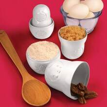 M - CUPS Matryoshka Measuring Cups, Set Of 6, Russian Doll Nesting Measuring Cups, White - trắng - Xem 5