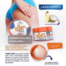 BumBum Lisinho Esfoliante e Hidratante 280g PhálleBeauty Previne Estrias - Branco - Visão 3
