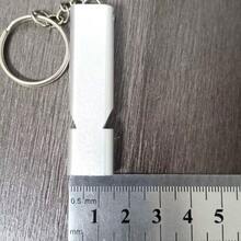 Outdoor Survival Emergency Aluminum Alloy Dual-Frequency Survival Whistle Pigeon Training Whistle Referee Whistle Double-Barreled Aluminum Alloy Survival Whistle - Blue - View 7