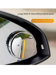 1pc Car Rearview Mirror Small Round Mirror Reversing Artifact Blind Spot HD Waterproof Auxiliary Mirror 360 Degree Multi-Function Mirror Car Rearview Mirror Has Suction Cup Type, Sticky Small Round Mirror Reversing Auxiliary Artifact Ultra-Clear Reflective Blind Spot Large Field Of View Wide Angle Car Universal