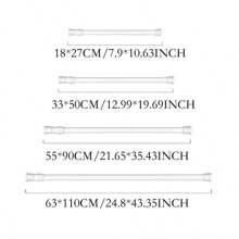 1pc Smooth Metal Adjustable Window & Glass Door Security Bar With Safety Sliding Lock Bar And Rubber Tip - Durable Metal Structure, Enhanced Safety, Fits Most Entryways, Home Locks, Door Locks, Fashionable Metal Finish, Sturdy Construction