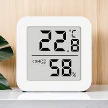 4 件迷你高精度湿度计，数字室内温湿度监测器，小型便携式，适用于家庭、办公室、苗圃、温室、酒窖、爬行动物