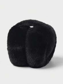 1个冬季保暖耳罩，仿兔毛材质，保暖内衬可折叠耳罩，防风可折叠耳套，冬季秋季配饰