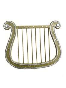 Harpe d'ange en plastique, accessoires vestimentaires pour Noël, Thanksgiving, usage quotidien, accessoires de costume de cosplay, accessoires de photographie pour les fêtes, costumes de harpe d'ange en plastique doré, accessoires de décoration de fête à thème d'ange, modèles de harpe d'ange de simulation, jouets d'instruments de musique, décoration de bar, cosplay, bal de masque, décoration de personnage, etc. Halloween