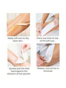 100片/50片装白色无纺布脱毛纸，一次性快速脱毛蜡纸，护肤快速撕除脱毛蜡贴