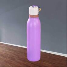 Owa Laa Purple Water Bottle 24oz,710ml,With Straw,Suitable For Carrying Out,Heat Preservation Time More Than 24 Hours,Cold And Hot Water Can Be Insulated,Can Make Coffee,Frozen Drinks, Suitable For Camping,Work,Indoor And Outdoor Use,Valentine's Day - 紫色 - 查看 2