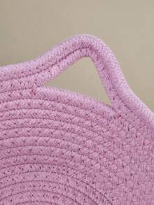 1Set Pink Kitten Style Cotton Rope Weaving Storage Basket Cartoon Animal Images Multiple Sizes Storage Basket Suitable For Bedrooms, Living Rooms, Toys, Snacks, Cosmetics Storage Classification Christmas Gifts