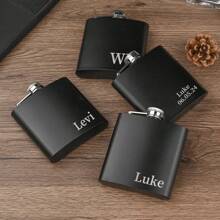 Laser Engraving, Personalized Hip Flask Gifts For Men, Bachelor Party Gifts, Groomsmen Gifts, Best Man Gifts, Dad Gifts, Groomsmen Wedding Gifts, Boyfriend Gifts. Personalized Matte Black 6 Oz Hip Flask, Custom 6 Oz Hip Flask, Personalized Hip Flask, Laser Engraved Hip Flask, Party Favors, Wedding Party Favors,