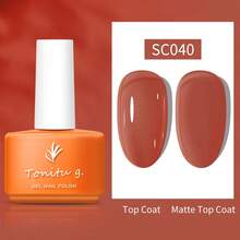 Tonitu g. Tonitu G 7ml Gelee Gel Nagellack - Nude Pink Rose Lila Rot Grau Burgund Braun, Abweichbar, UV/LED Aushärtung, transluzentes mintgrünes milchiges Semi-Permanentes Gel Nagellack für Maniküre Zuhause Salon & Nagelkunst, Geschenk für Frauen Nägel - 04 - Übersicht 2