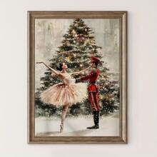 1pc Traditional-Style Unframed Christmas Canvas Wall Art Poster, Nutcracker Ballet Ballerina, Decor, Popularity, For Bedroom, Bathroom, Living Room, Indoor Wall Decor, Home And Dormitory Decoration, 2D Home Decor Christmas Decorations Room Decor