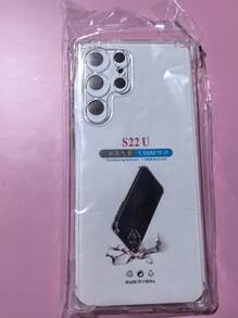 1pc Transparent Four-Corner Anti-Drop Case, Compatible With Samsung Series, Samsung Phone Transparent Four-Corner Anti-Drop Case, Phone Case, Protective Cover, Phone Shell, Phone Sleeve, Anti-Drop Phone Case, Transparent Phone Case, Minimalist Phone Case, Solid Color Phone Case, Transparent Phone Case, TPU Phone Case Anti-Drop (Military-Grade Anti-Drop)