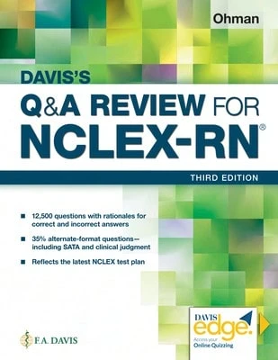 Pre-Owned Davis's Q&A Review For Nclex-Rn(R) (Paperback) By Kathleen A Ohman