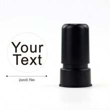 20mm Round Black Customizable Name Stamp - Artistic Font Design Stamp - Teacher Stamp - Suitable For Office And Business Settings Like Cafes - Children Art Activities