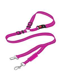 1pc Multipurpose Pet Car Seat Belt, Provides 2-In-1 Protection For Pets, Can Also Be Used As A Leash, Adjustable Length, Elastic Cord Prevents Sudden Impact, Outdoor Dog Leash