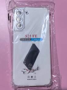 1pc Transparent Four-Corner Anti-Drop Case, Compatible With Samsung Series, Samsung Phone Transparent Four-Corner Anti-Drop Case, Phone Case, Protective Cover, Phone Shell, Phone Sleeve, Anti-Drop Phone Case, Transparent Phone Case, Minimalist Phone Case, Solid Color Phone Case, Transparent Phone Case, TPU Phone Case Anti-Drop (Military-Grade Anti-Drop)