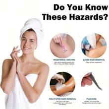 1pc Reusable Crystal Hair Removal Device, Painless Exfoliating & Depilatory Tool For Women And Men, Suitable For Back, Arms, Legs