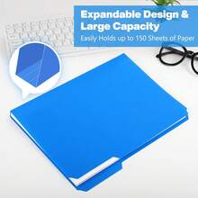 KTRIO 9 Pack Plastic Colored File Folders, Filing Folders For Letter Size, Poly File Folder, Assorted Colors, 1/3-Cut Tabs - Màu sắc rực rỡ - Xem 6